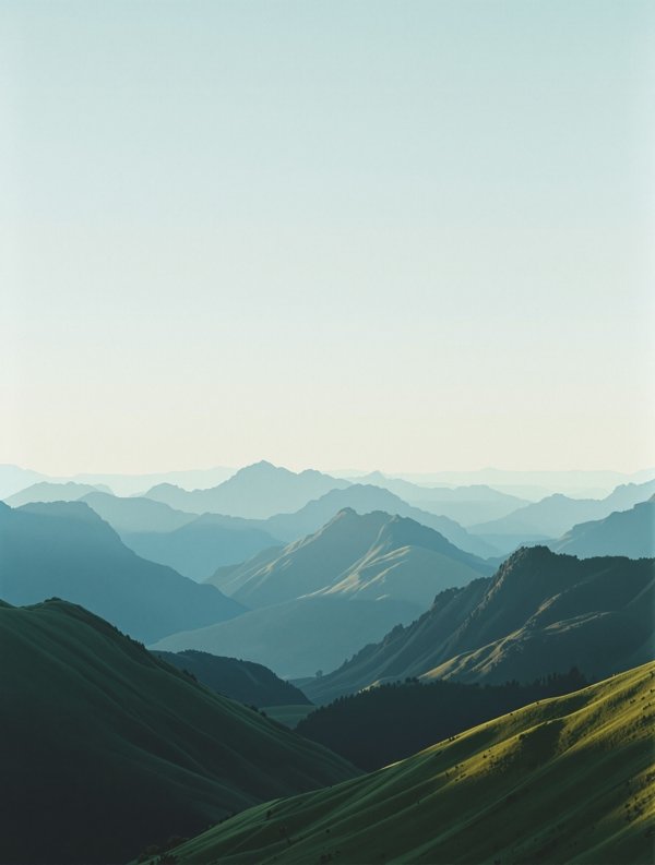 远山淡影